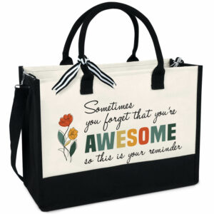 You Are Awesome - 13oz Tote Bag - Gifts For Women –  Canvas Tote Bag With Zipper